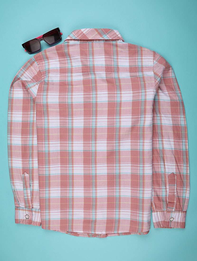 boys checkered collared long sleeve shirt - 22175582 -  Standard Image - 1