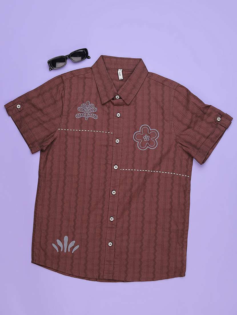 boys short collared long sleeve shirt - 22175598 -  Standard Image - 1