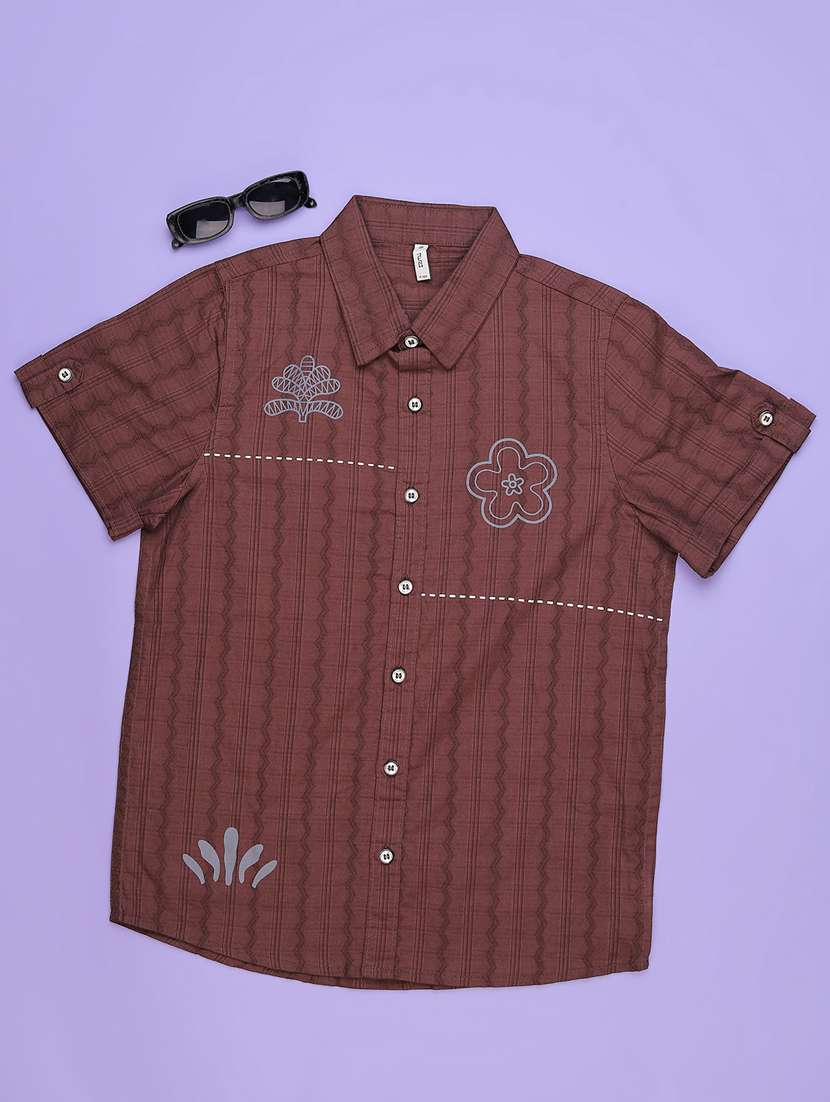 boys short collared long sleeve shirt - 22175598 -  Standard Image - 1