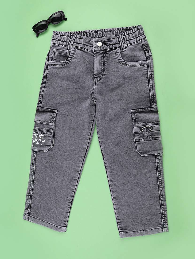 boys washed mid rise cargo pant - 22175683 -  Standard Image - 1
