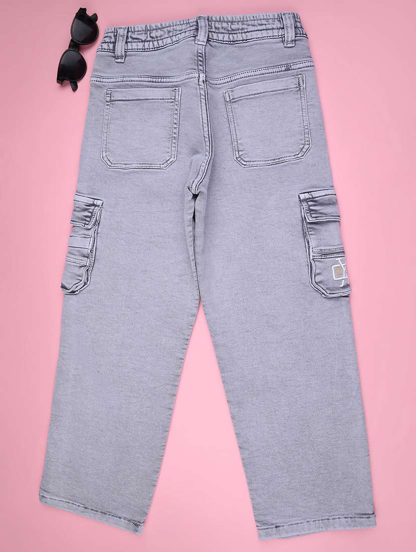 boys washed mid rise cargo pant - 22175685 -  Standard Image - 1