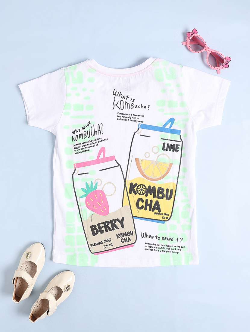 kids white cotton blend t-shirt - 22175800 -  Standard Image - 1