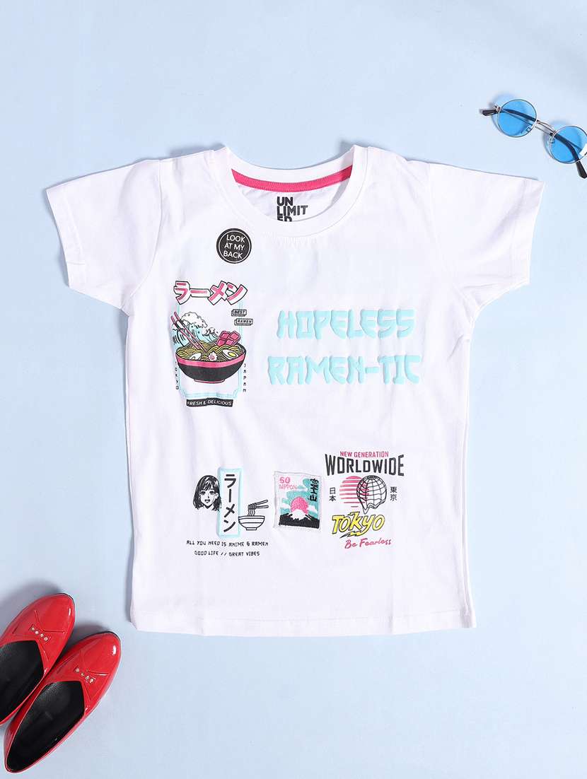 boys white cotton blend t-shirt - 22175802 -  Standard Image - 1