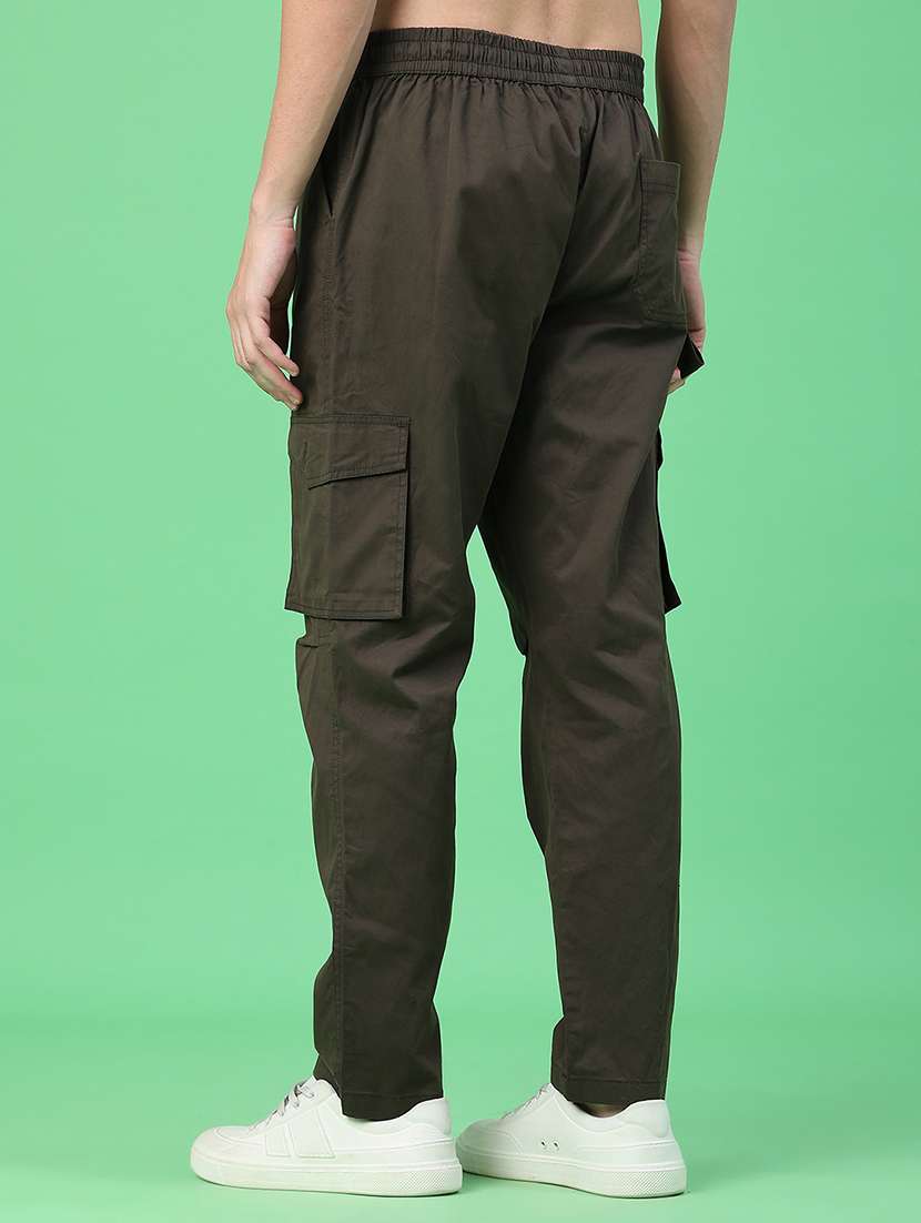 men solid mid rise regular fit cargo - 22175853 -  Standard Image - 4