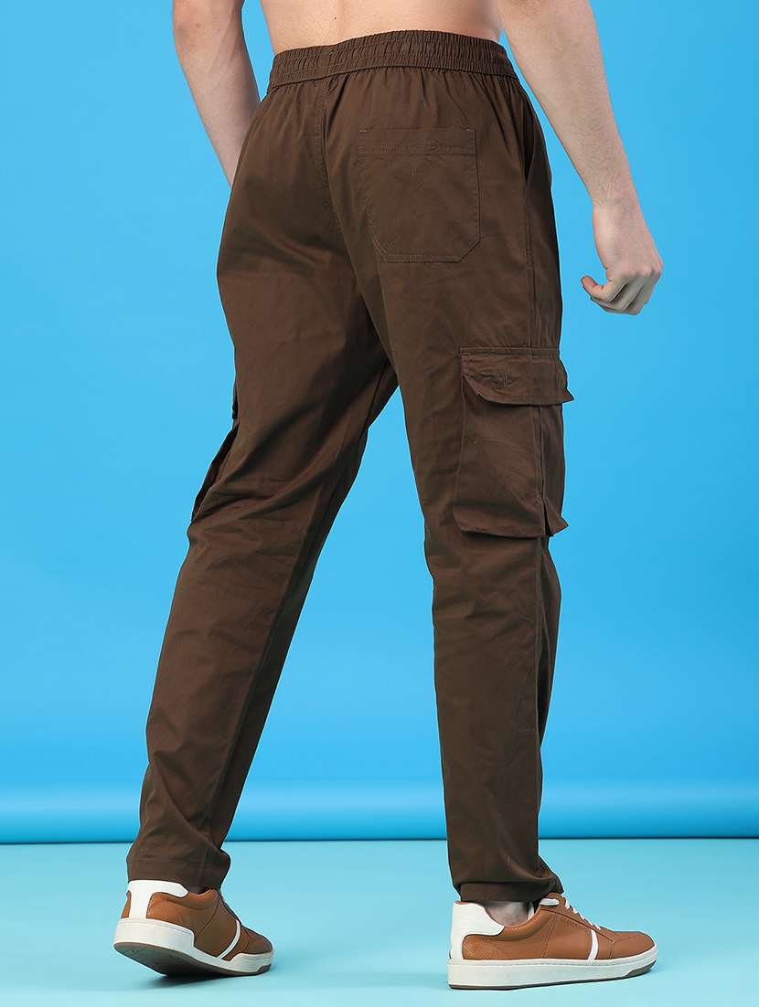 men solid mid rise regular fit cargo - 22175856 -  Standard Image - 4