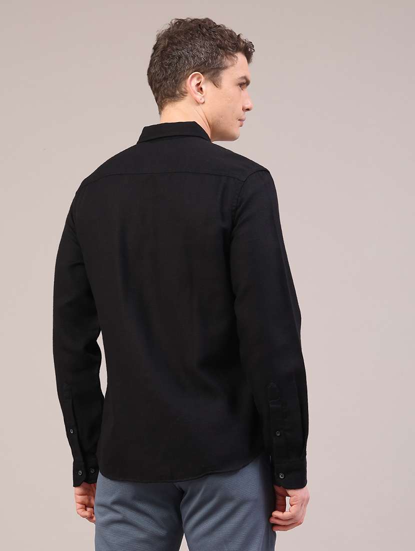 men solid long sleeve regular fit casual shirt - 22175883 -  Standard Image - 4