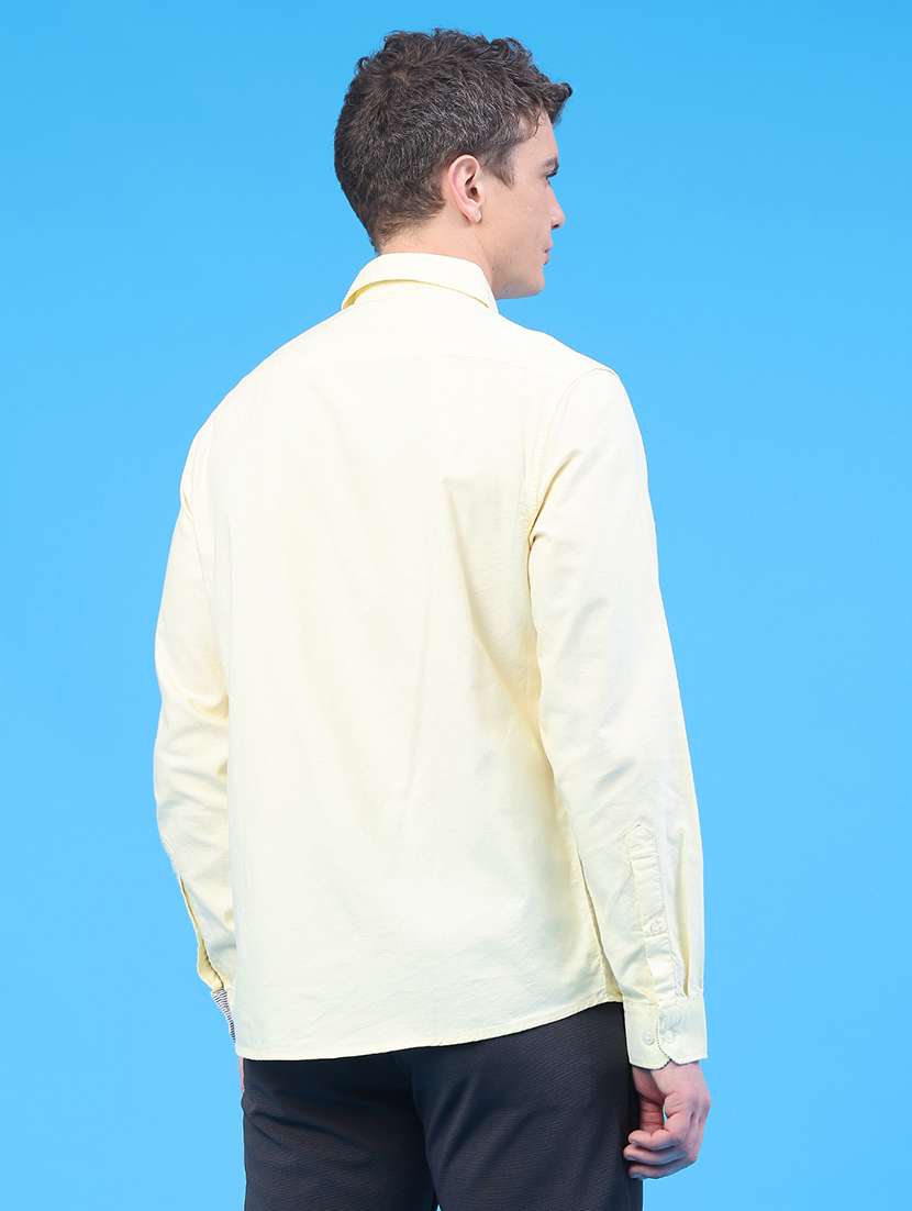 men solid long sleeve regular fit casual shirt - 22175885 -  Standard Image - 4