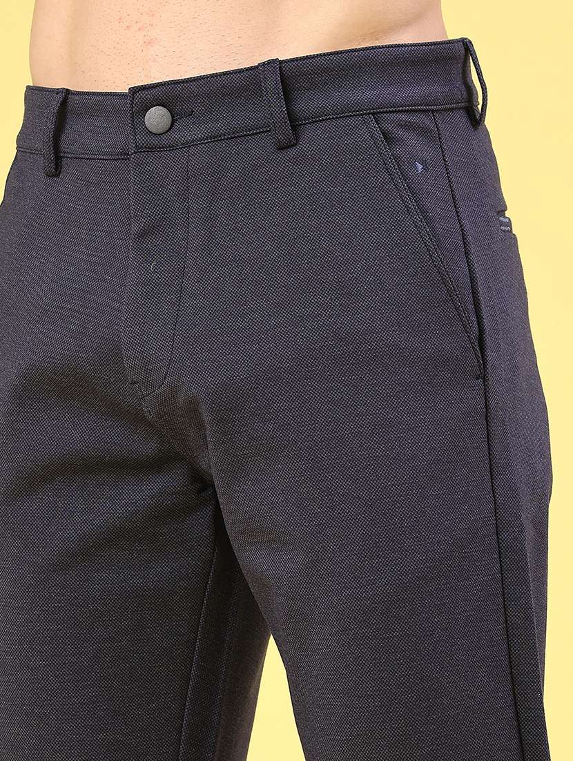 men solid mid rise chinos casual trouser - 22176088 -  Standard Image - 1