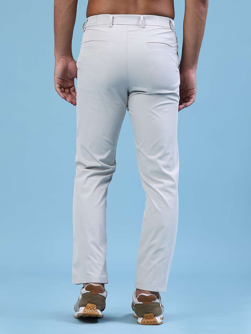 men solid mid rise regular fit chinos - 22176097 -  Standard Image - 4