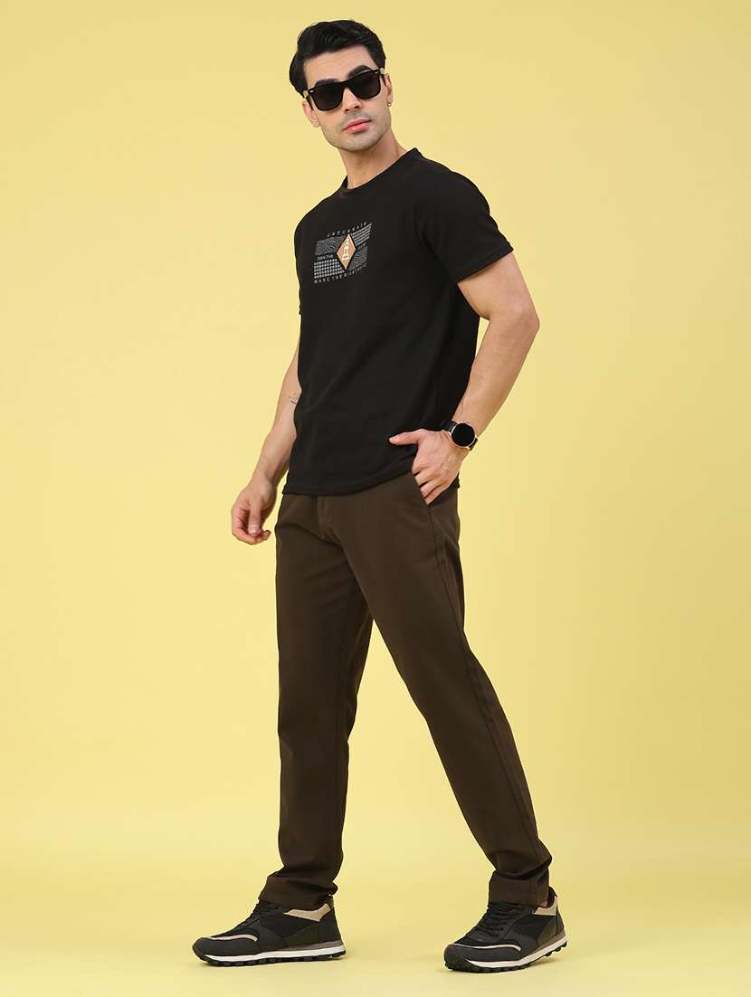 men solid mid rise chino - 22176099 -  Standard Image - 4