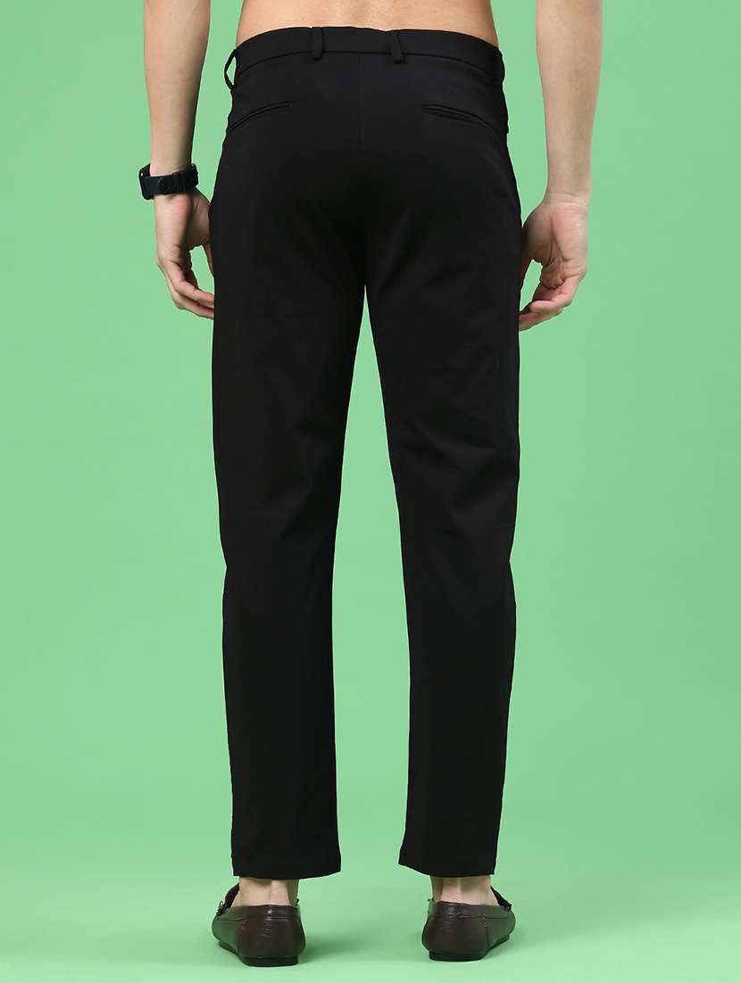 men solid mid rise chinos casual trouser - 22176129 -  Standard Image - 4