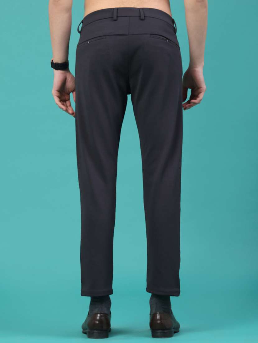 men solid mid rise chinos casual trouser - 22176133 -  Standard Image - 4