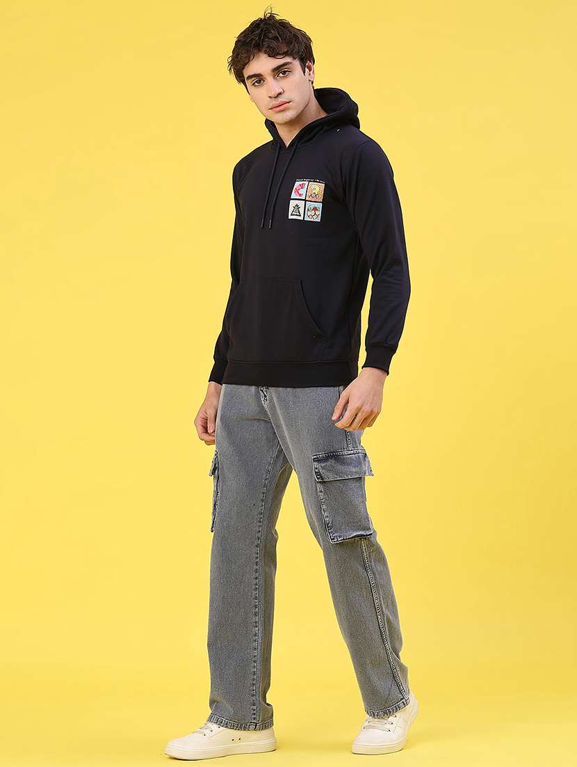 men solid mid rise regular fit cargo - 22176198 -  Standard Image - 4