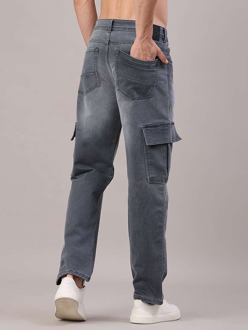 men washed mid rise relaxed fit cargo - 22176203 -  Standard Image - 4