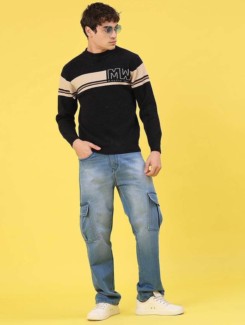 men washed mid rise regular fit cargo - 22176208 -  Standard Image - 4