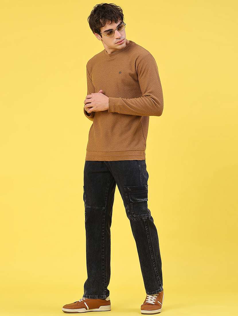 men solid mid rise regular fit cargo - 22176211 -  Standard Image - 4