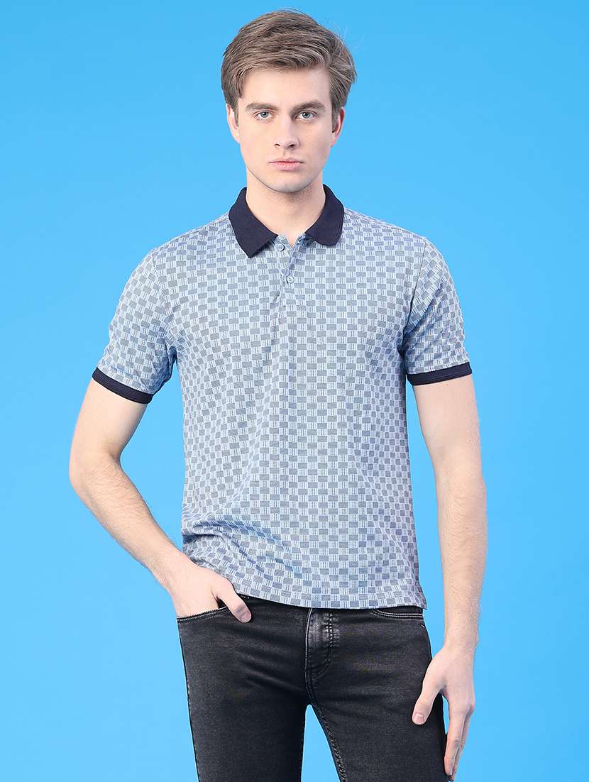 men printed short sleeve regular fit polo t-shirt - 22176229 -  Standard Image - 1