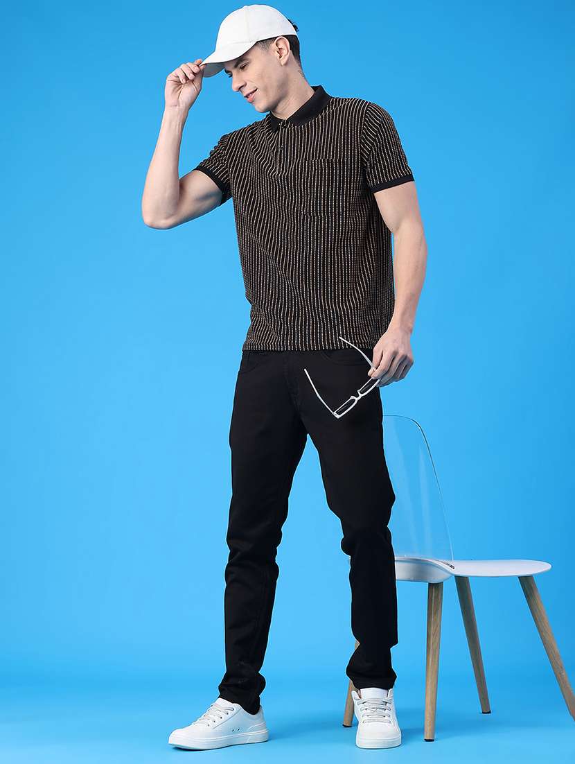 men striped short sleeve regular fit polo t-shirt - 22176245 -  Standard Image - 4