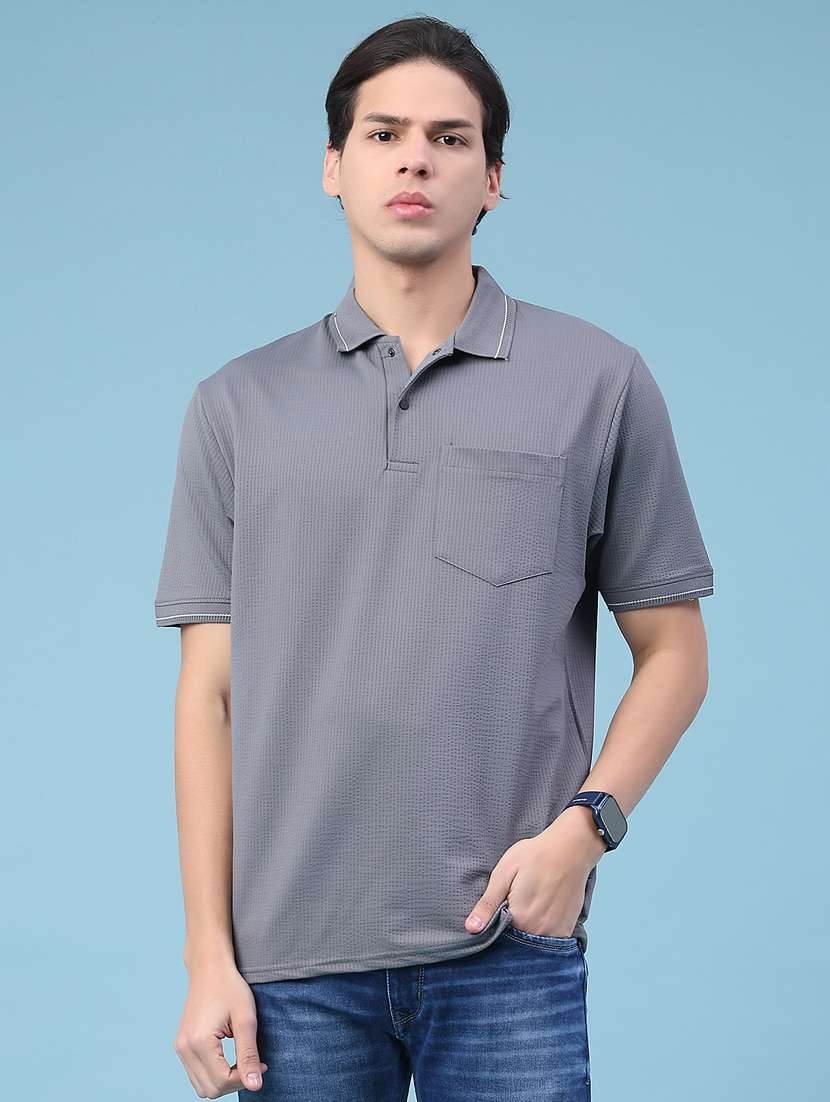 men self design short sleeve regular fit polo t-shirt - 22176247 -  Standard Image - 1