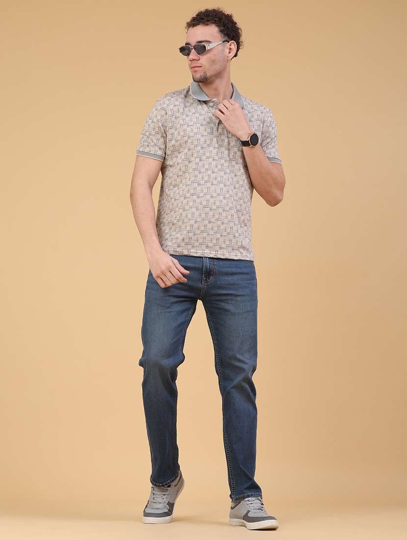 men printed short sleeve regular fit polo t-shirt - 22176248 -  Standard Image - 4