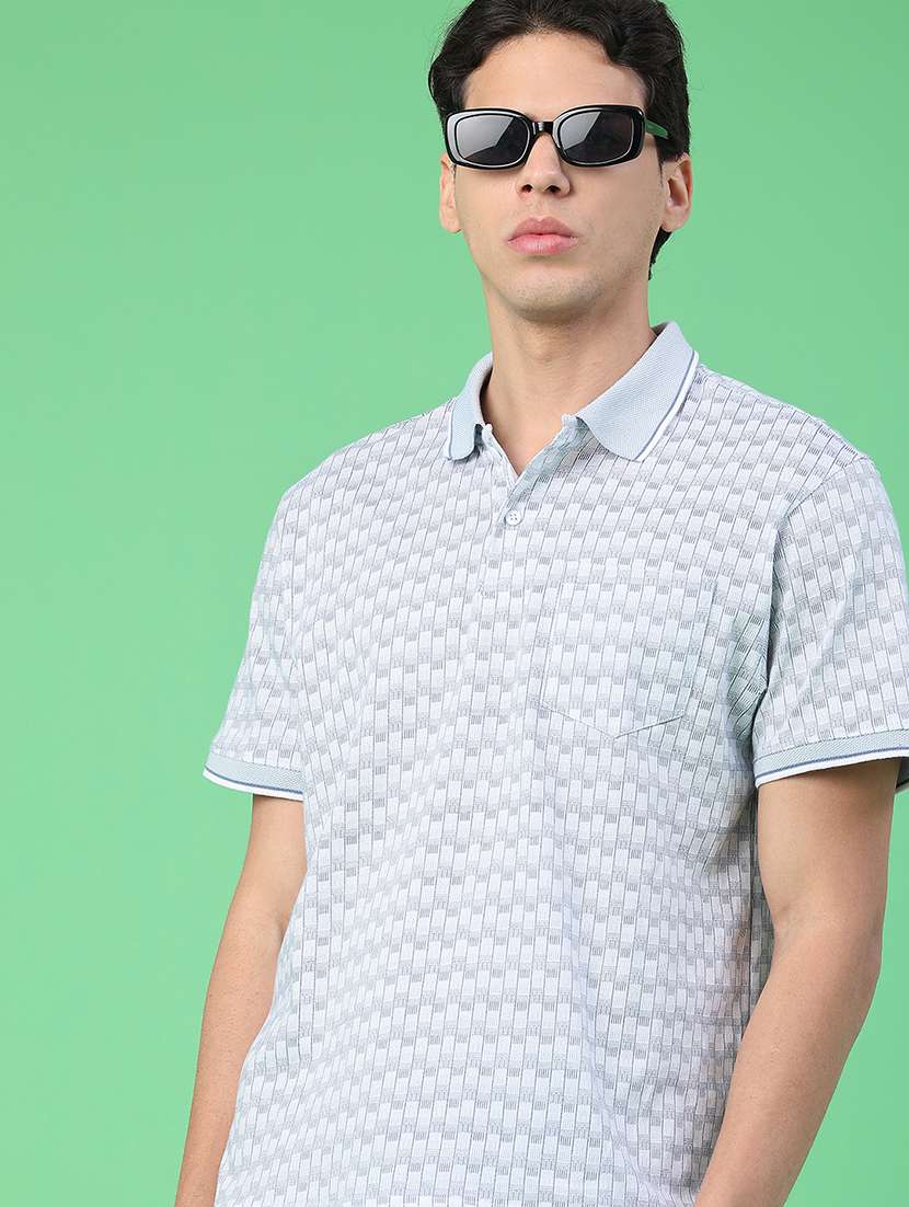 men printed short sleeve regular fit polo t-shirt - 22176249 -  Standard Image - 1