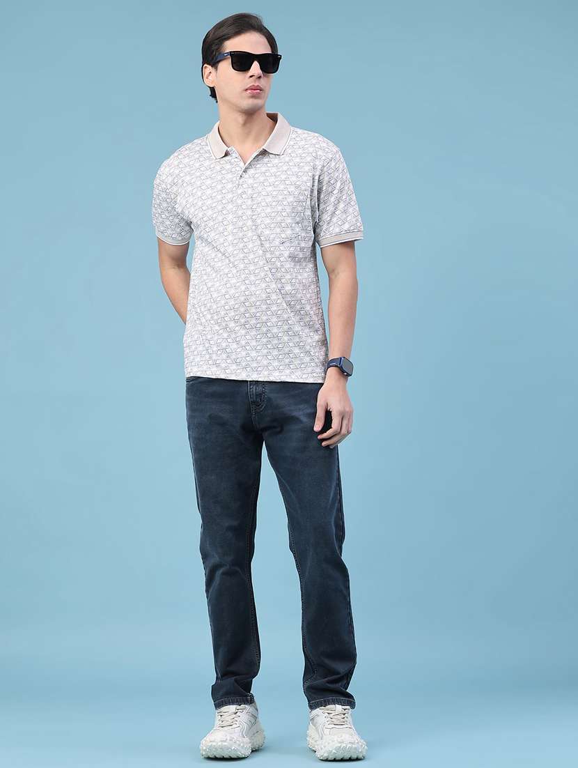 men printed short sleeve regular fit polo t-shirt - 22176251 -  Standard Image - 4