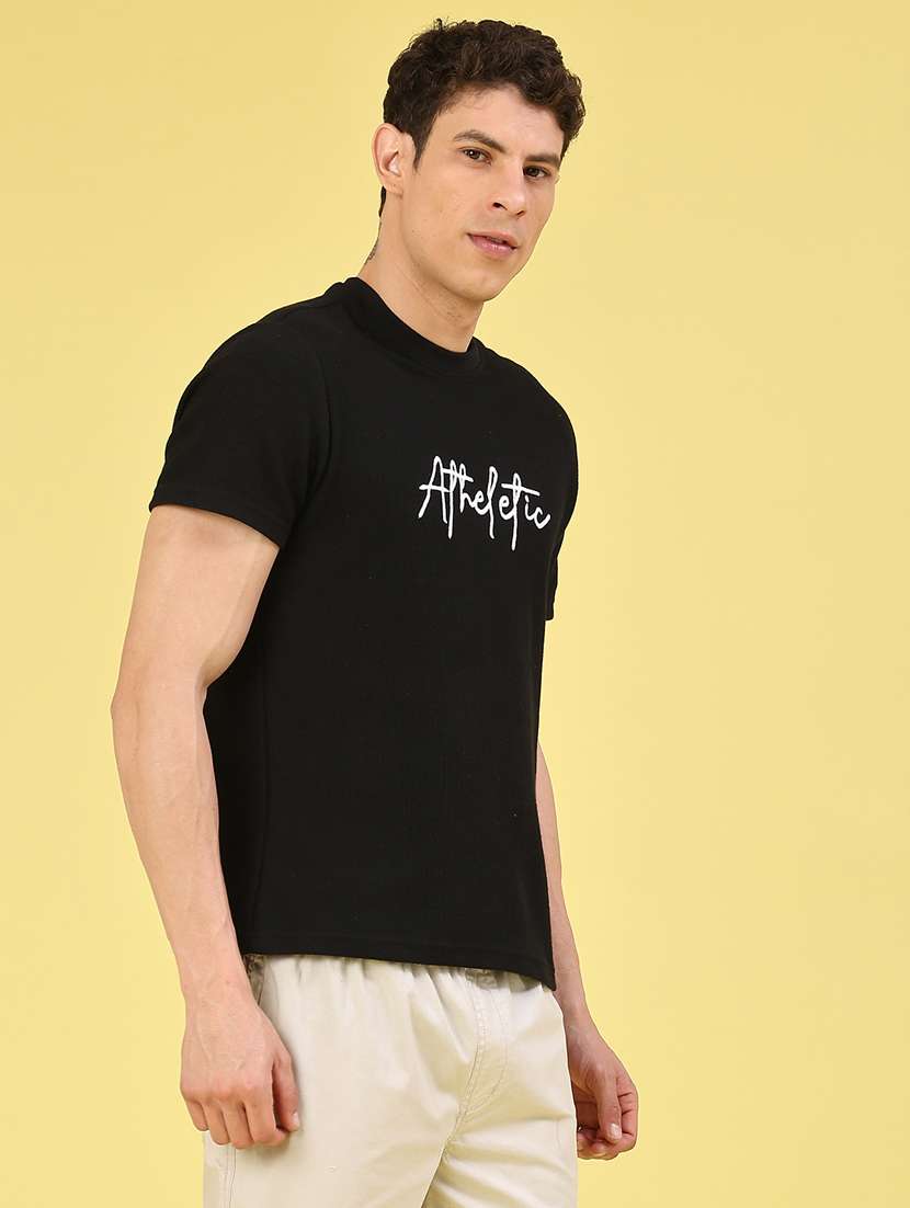 men typographic short sleeve slim fit t-shirt - 22176267 -  Standard Image - 1