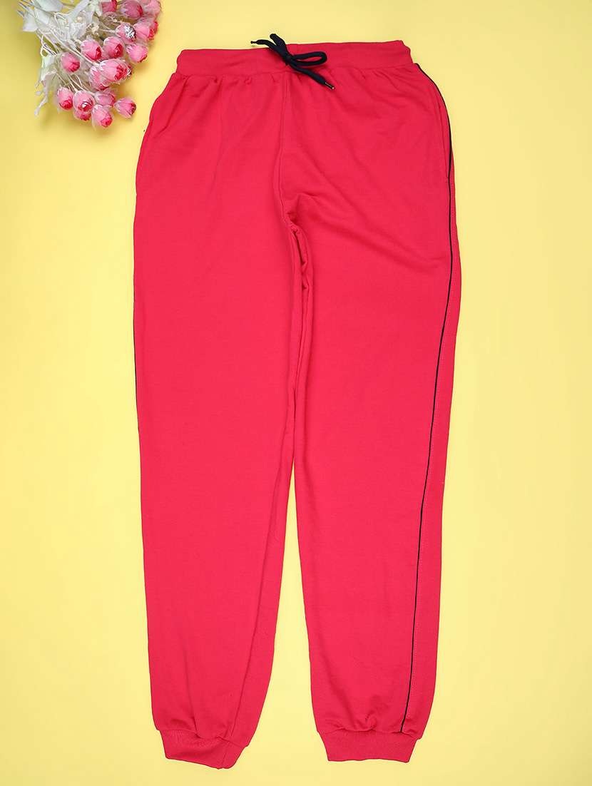 boys solid mid rise joggers