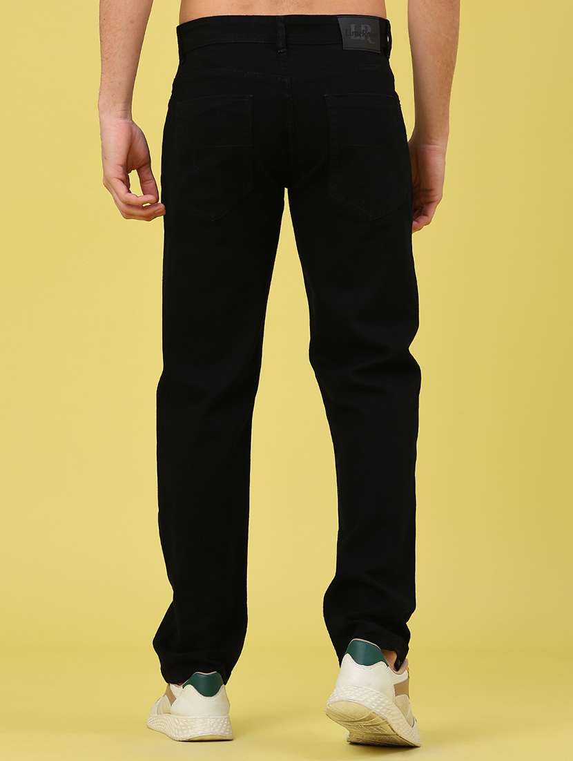men plain mid rise full length straight fit jeans - 22176365 -  Standard Image - 4