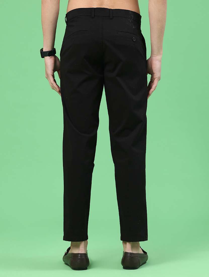 men solid mid rise chinos casual trouser - 22176429 -  Standard Image - 4