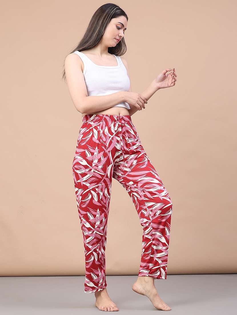 women printed mid rise nightwear pajama - 22176444 -  Standard Image - 4