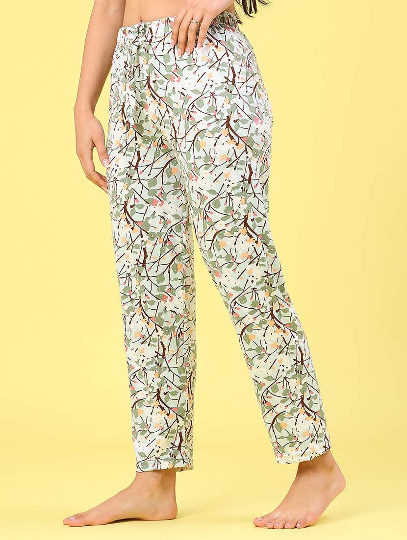 women printed mid rise nightwear pajama - 22176445 -  Standard Image - 1