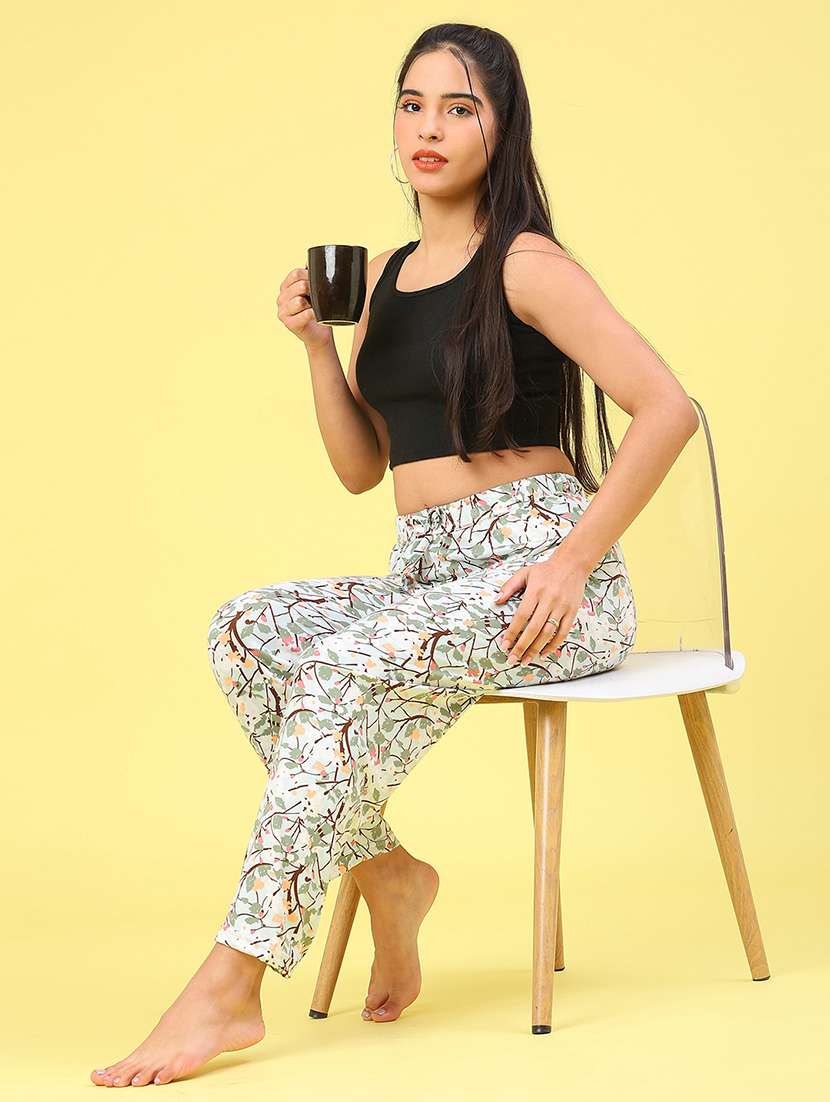 women printed mid rise nightwear pajama - 22176445 -  Standard Image - 4