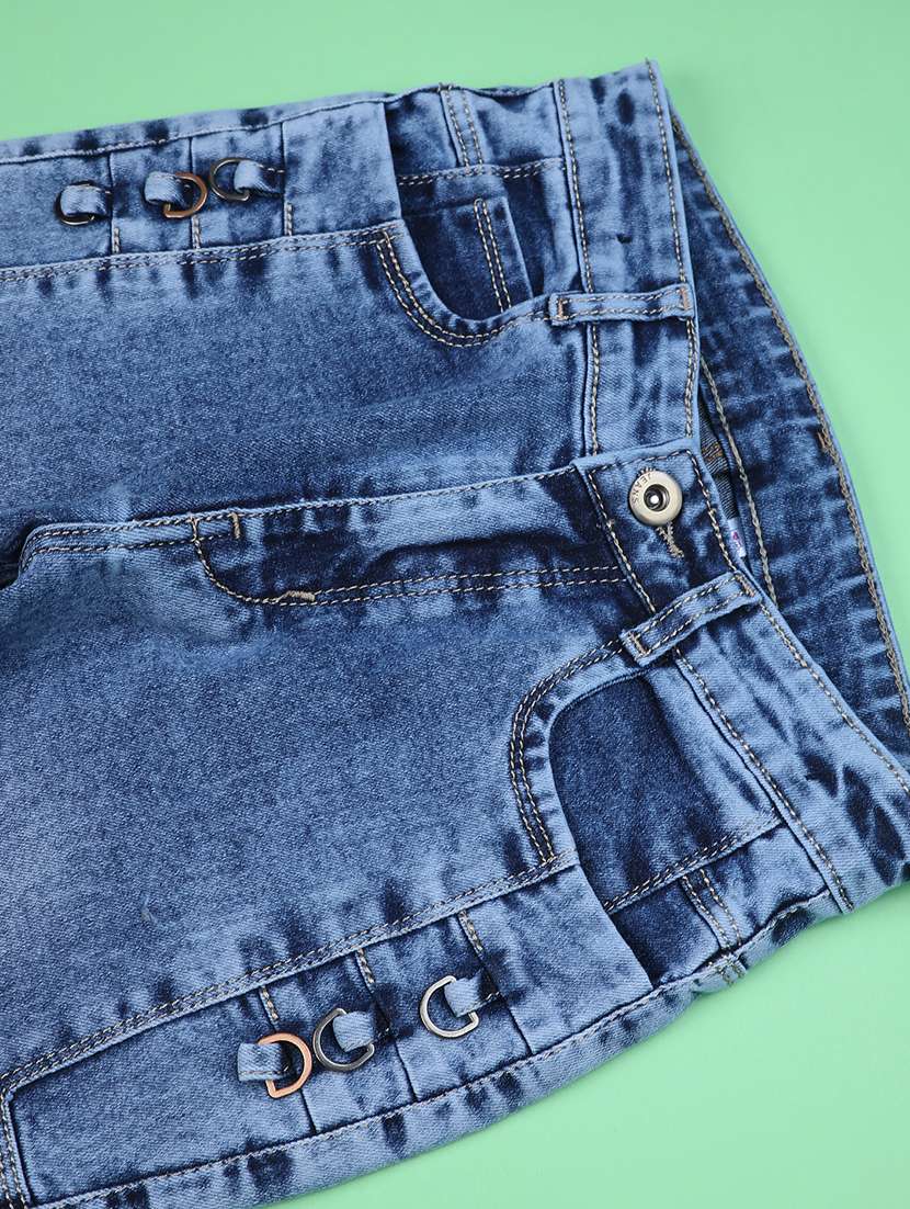 girls washed mid rise jeans - 22176449 -  Standard Image - 4