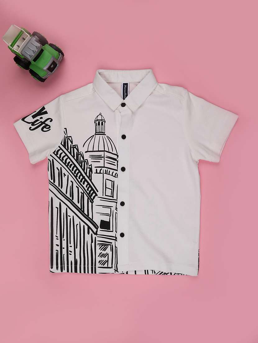 boys collared short sleeve shirt - 22176455 -  Standard Image - 1