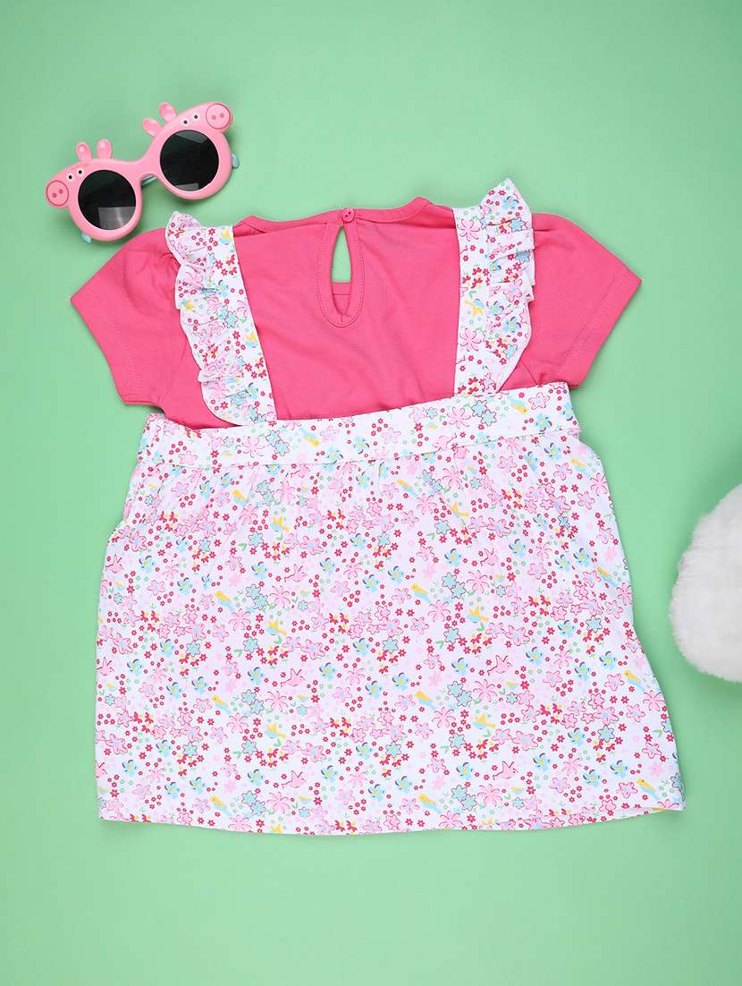 girl pink cotton frock - 22176471 -  Standard Image - 1
