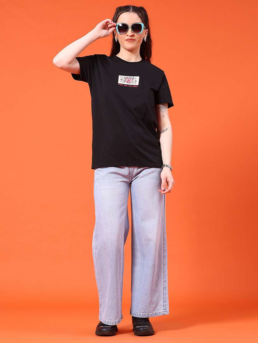 women solid high rise straight jeans - 22176558 -  Standard Image - 4