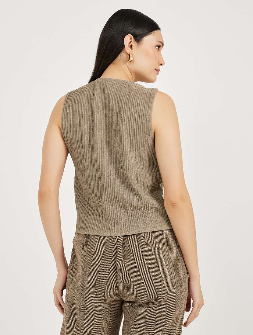 women solid sleeveless vest top - 22176575 -  Standard Image - 1