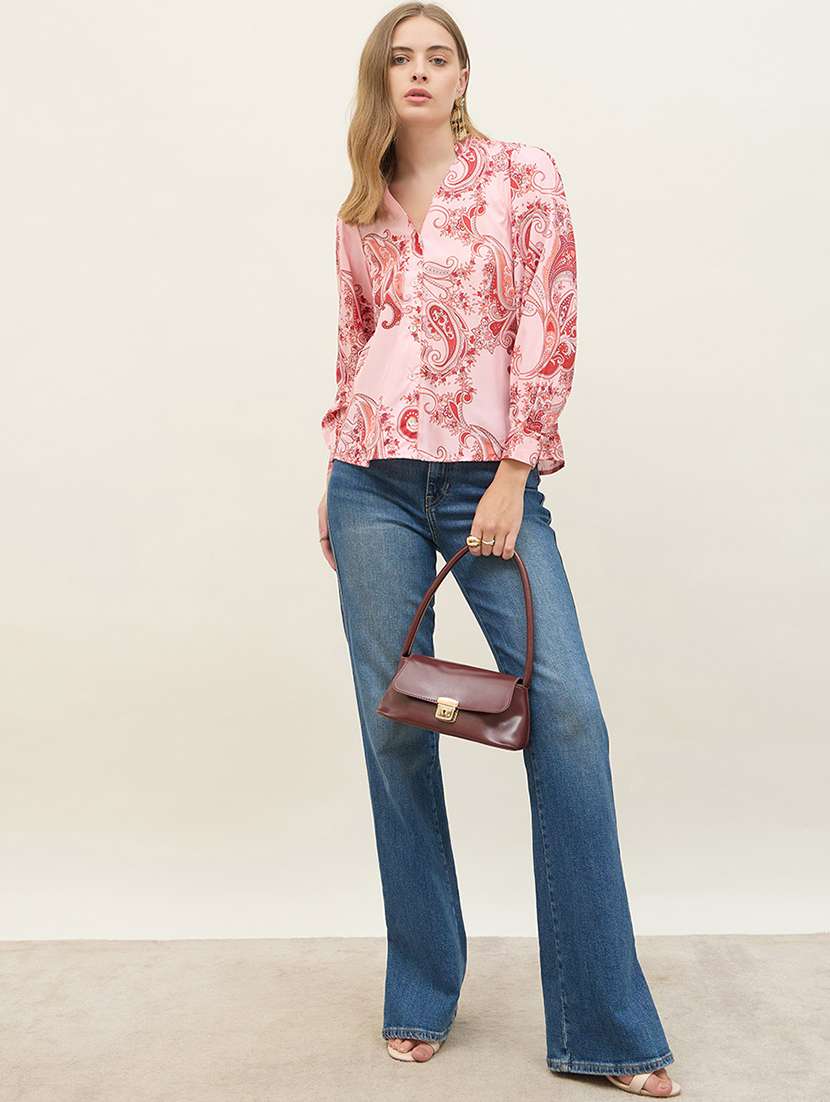 women printed puff sleeve regular shirt - 22176581 -  Standard Image - 4