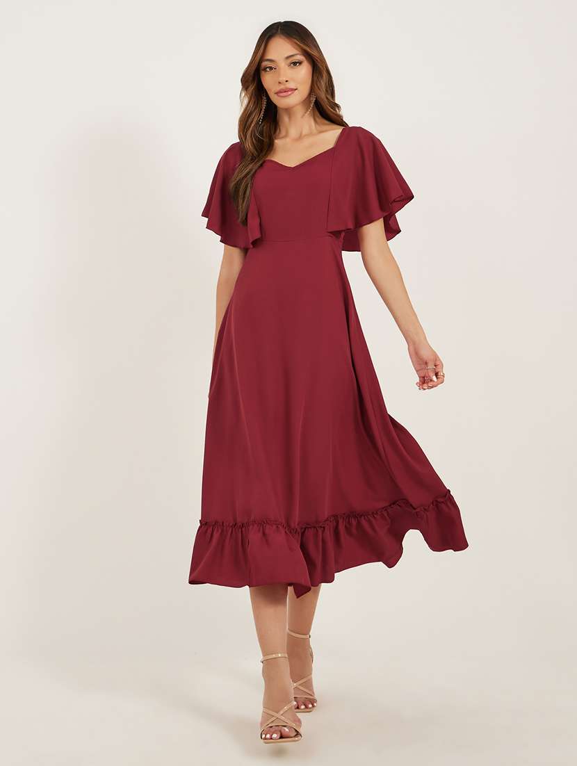 women soldi flared sleeve tiered dress - 22176597 -  Standard Image - 1