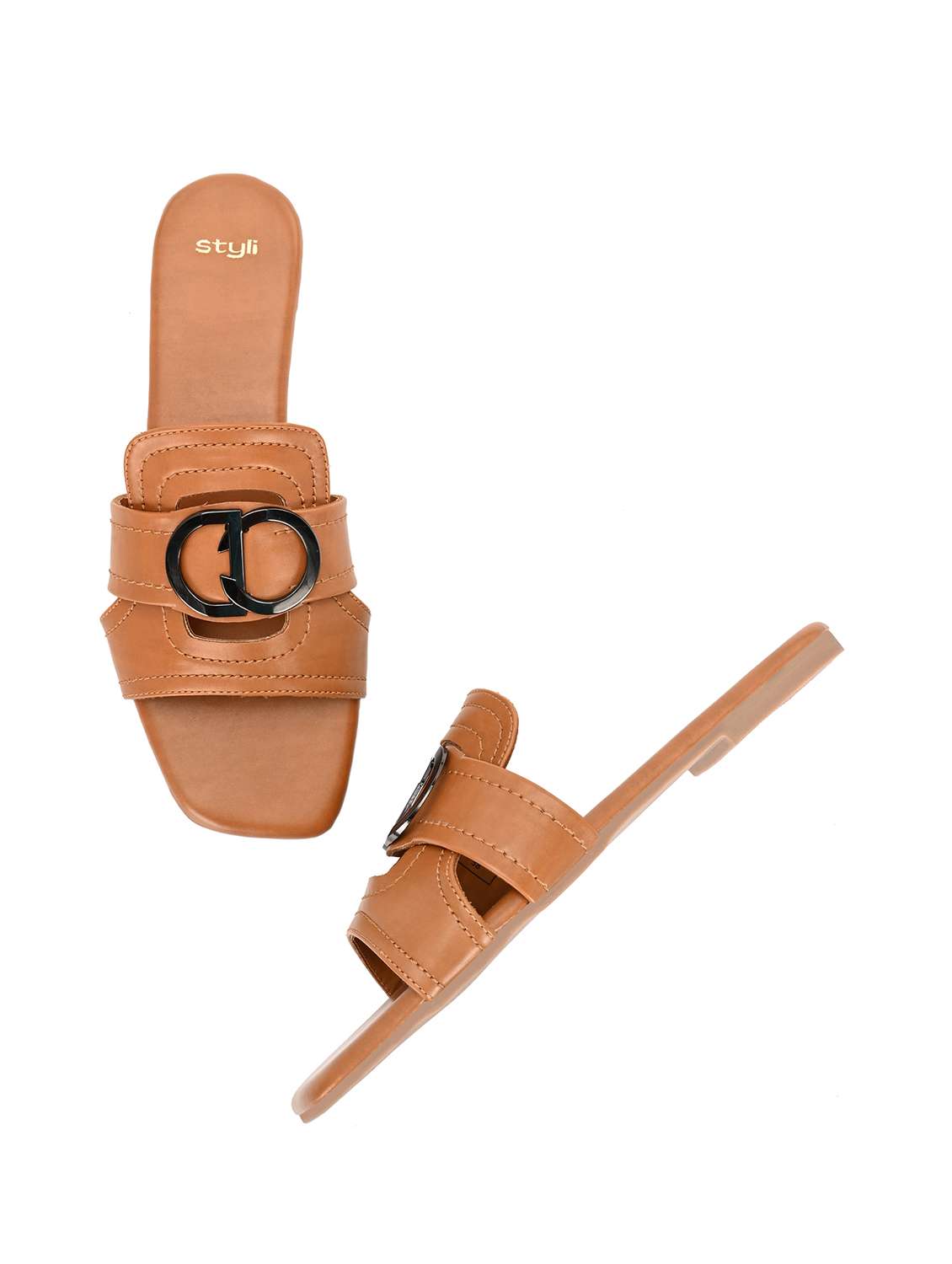 women slip on flat sandal - 22176722 -  Standard Image - 1