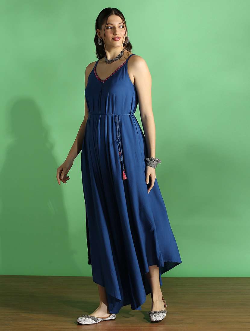 women solid shoulder strap jumpsuit - 22176727 -  Standard Image - 1