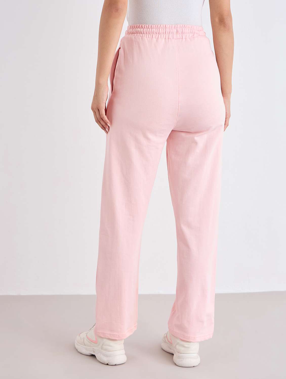 women solid mid rise track pant - 22176735 -  Standard Image - 1