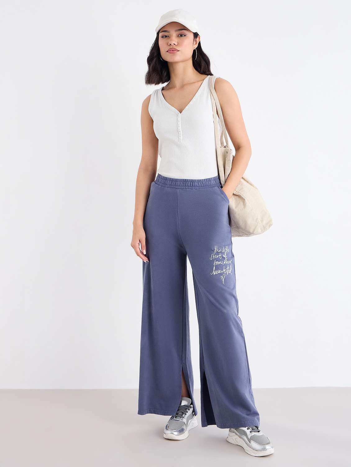 women printed mid rise track pant - 22176736 -  Standard Image - 4