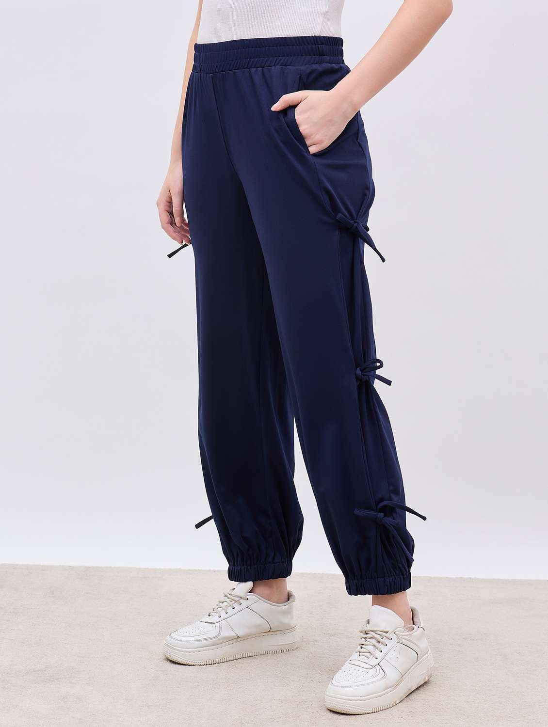 women solid mid rise jogger - 22176741 -  Standard Image - 1