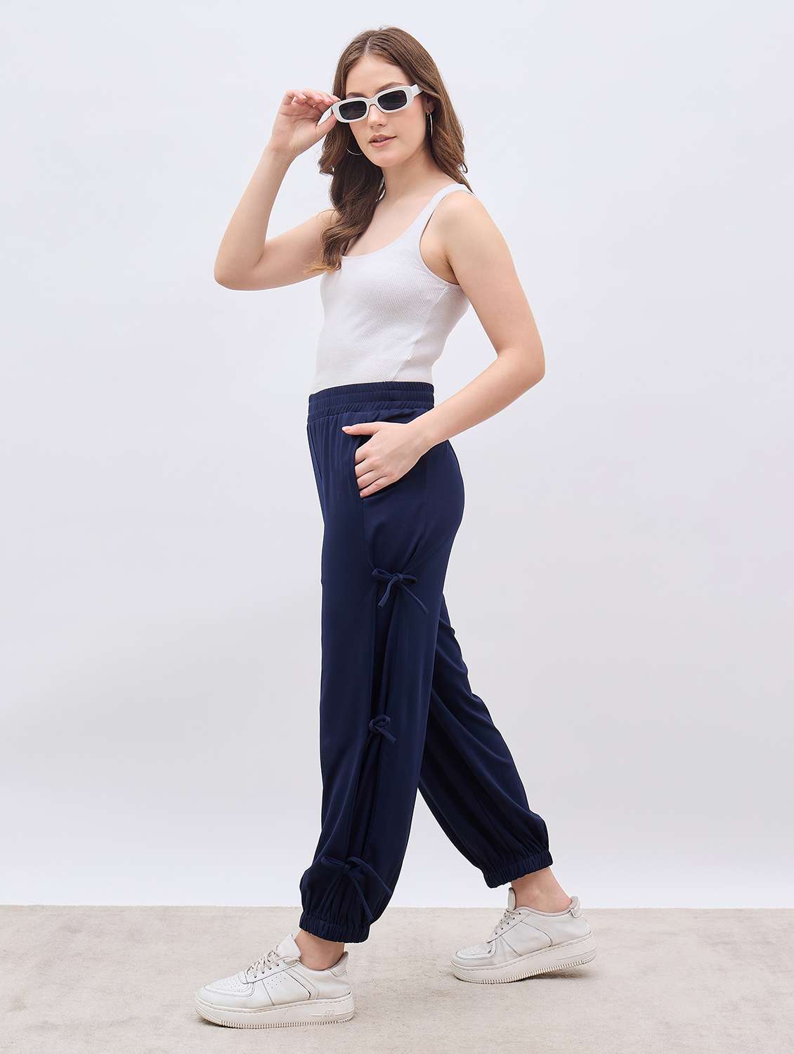 women solid mid rise jogger - 22176741 -  Standard Image - 4