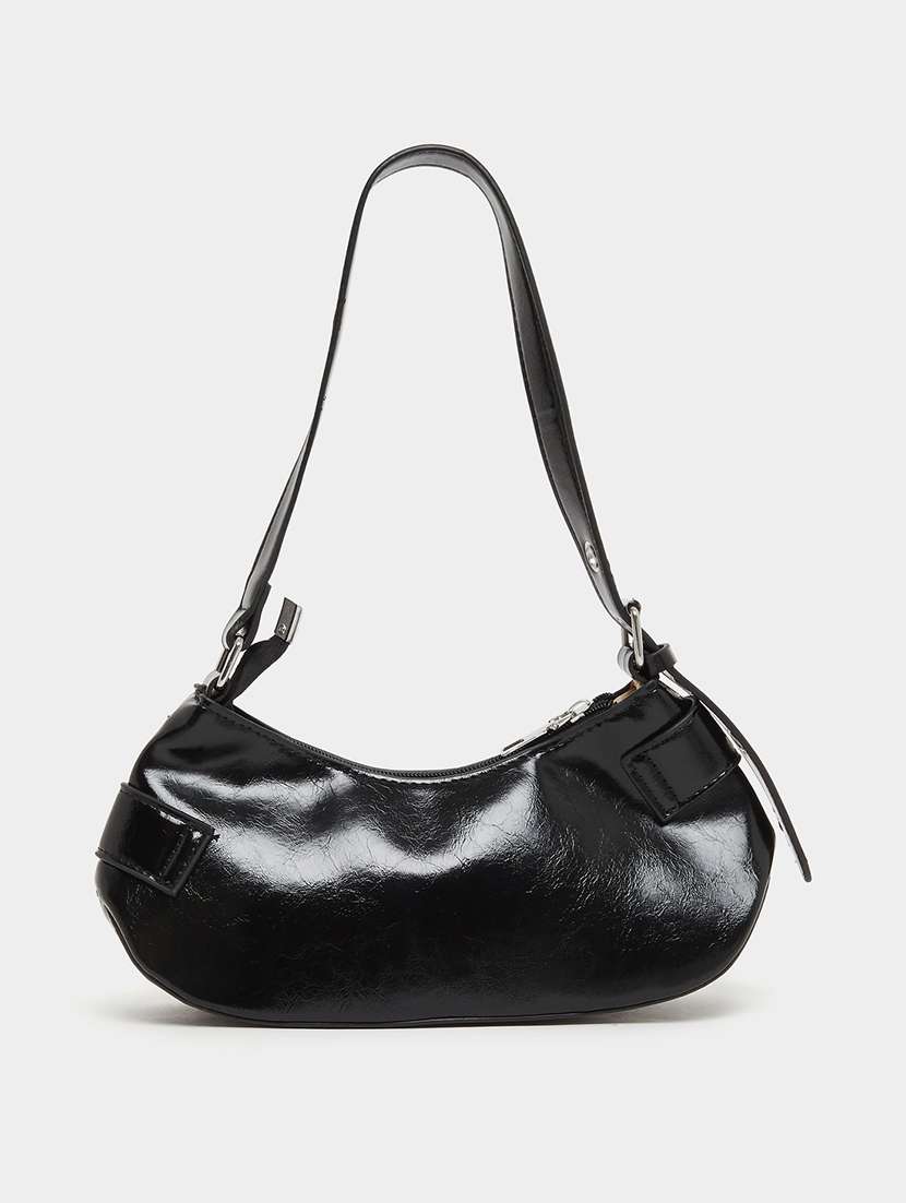women black solid handbag - 22176744 -  Standard Image - 1