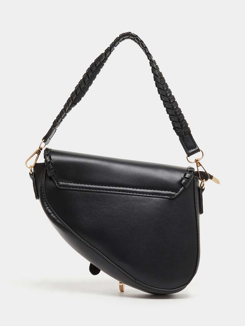 women black solid handbag - 22176749 -  Standard Image - 1