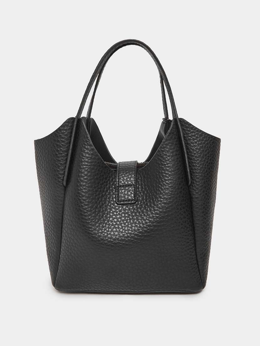 women black solid handbag - 22176754 -  Standard Image - 1