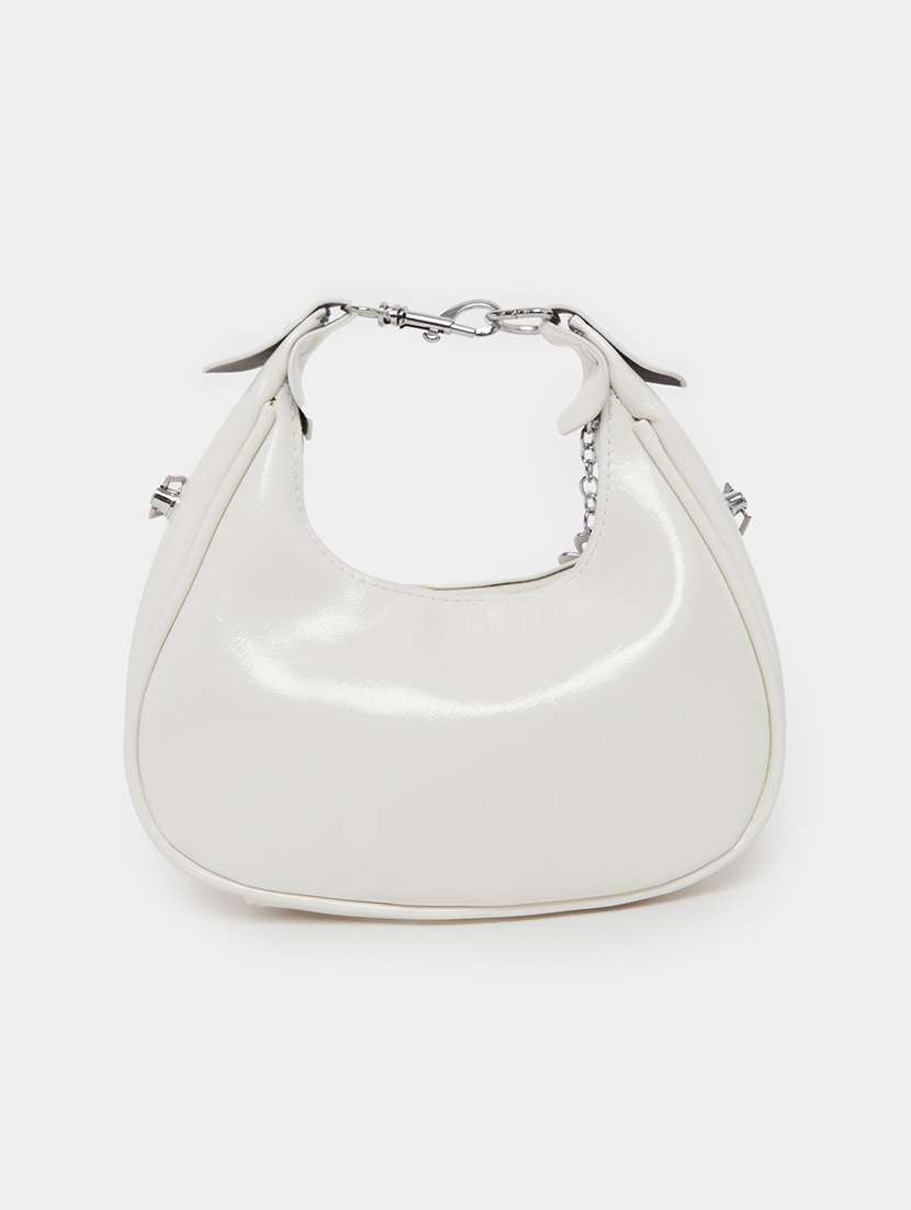 women white solid handbag - 22176765 -  Standard Image - 1
